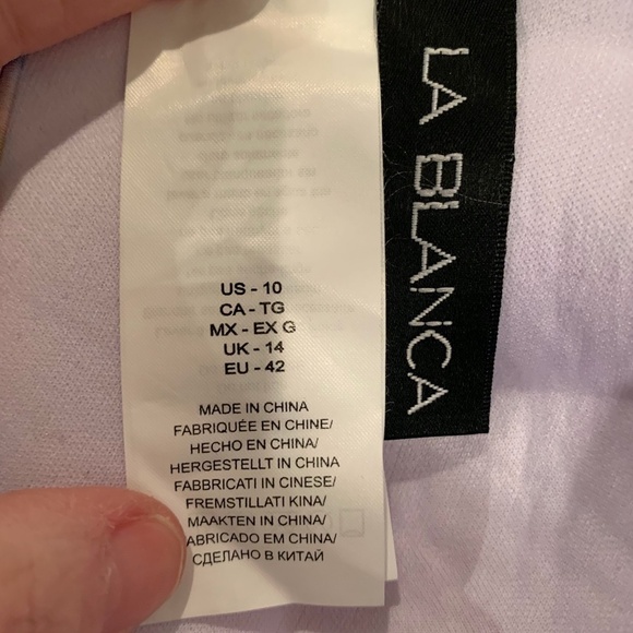 La Blanca Ocean Tides Bikini Top in Multicolor size 10 - Picture 4 of 6
